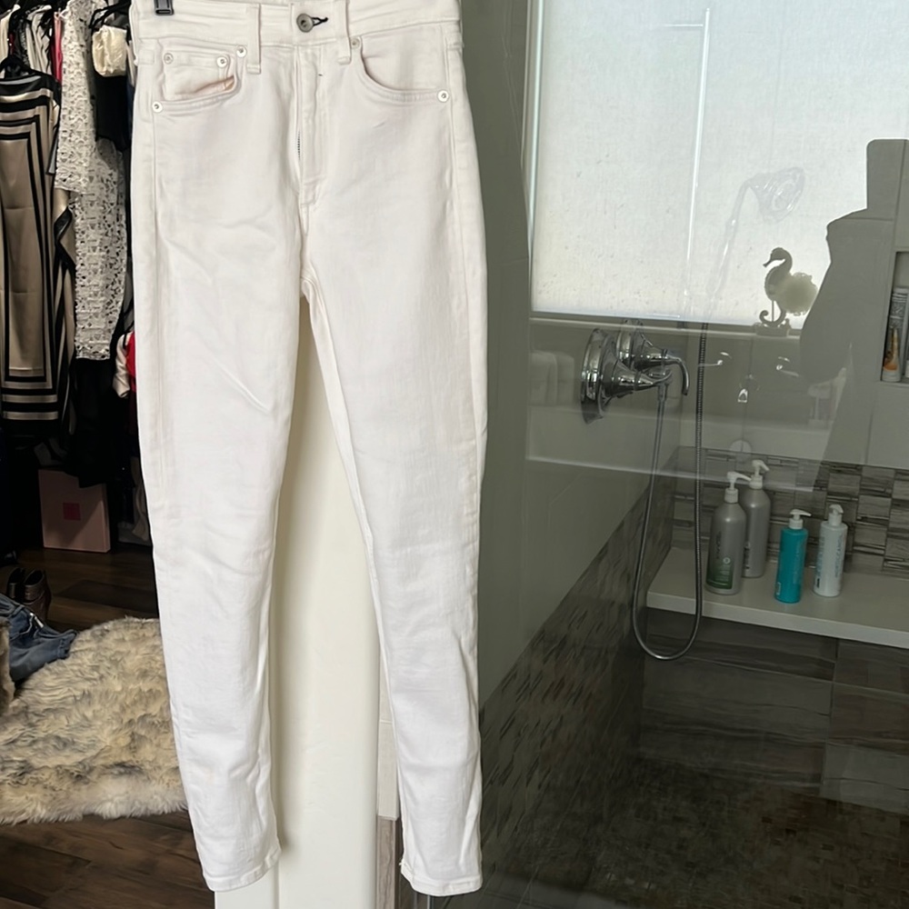 Rag and bone white skinny jeans